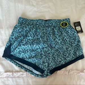 Blue/turquoise speckled shorts
